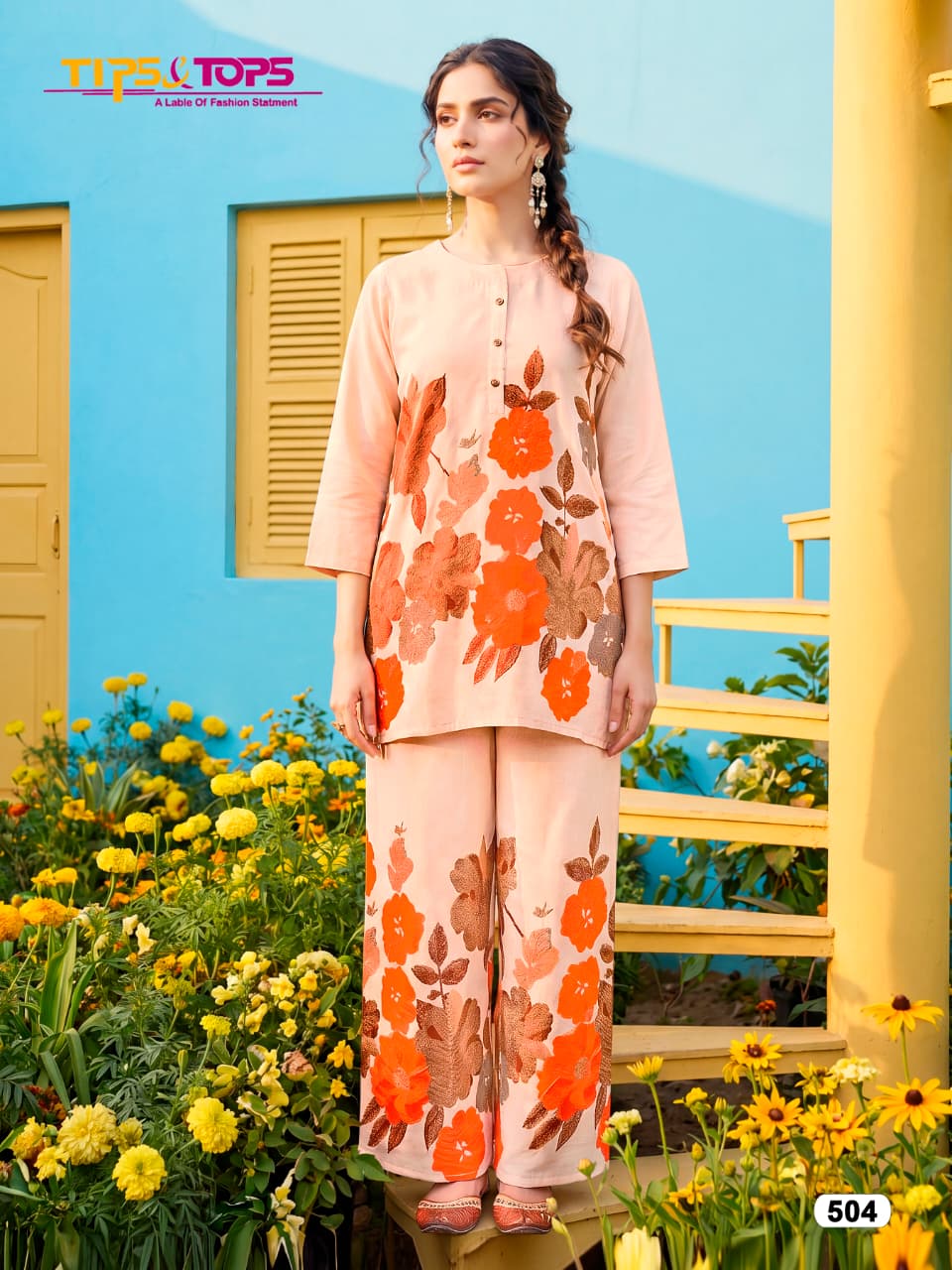Summer Beauty Vol 5 Tips Tops Reyon Co Ord Set Wholesale
