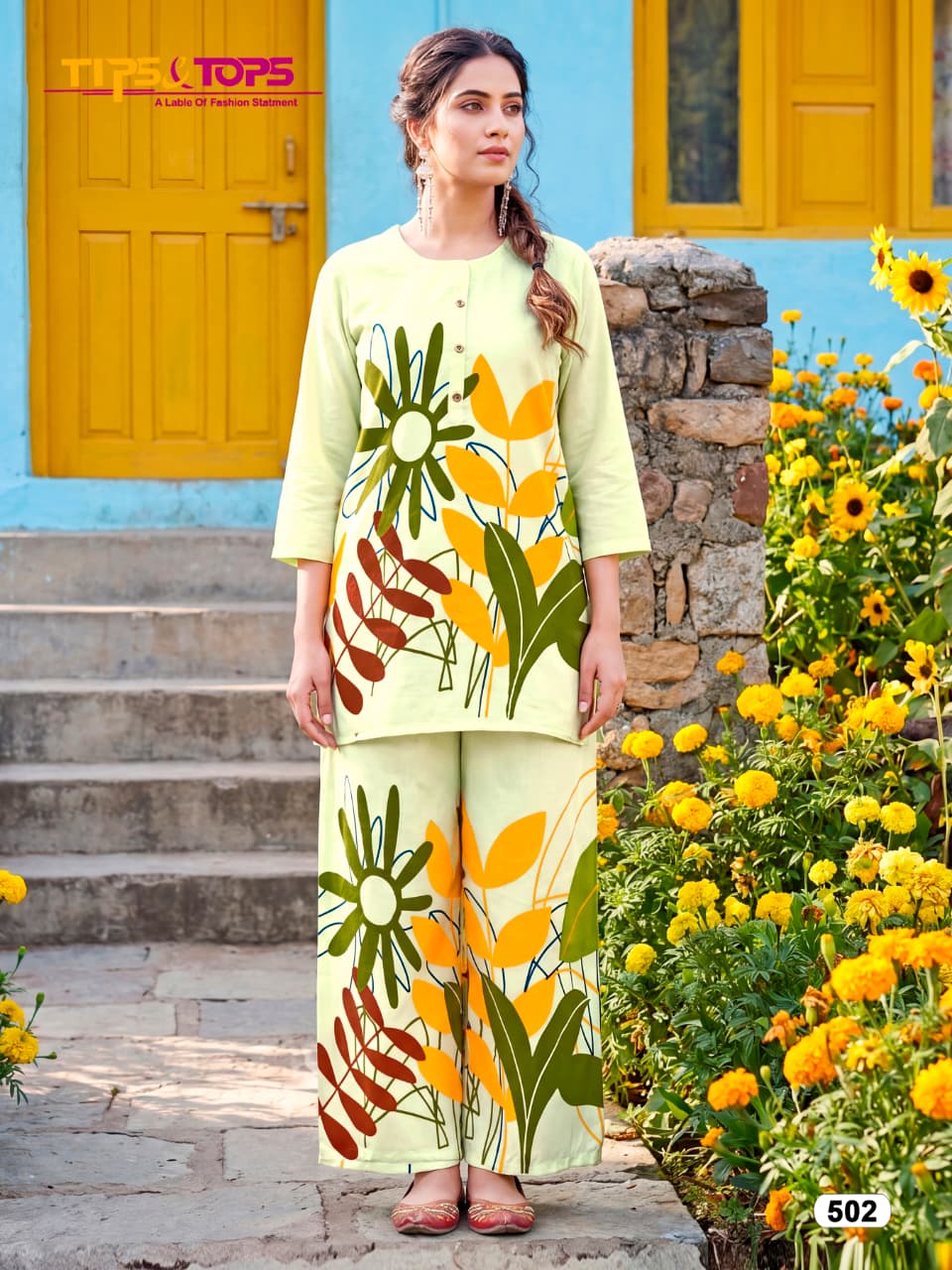 Summer Beauty Vol 5 Tips Tops Reyon Co Ord Set Wholesale