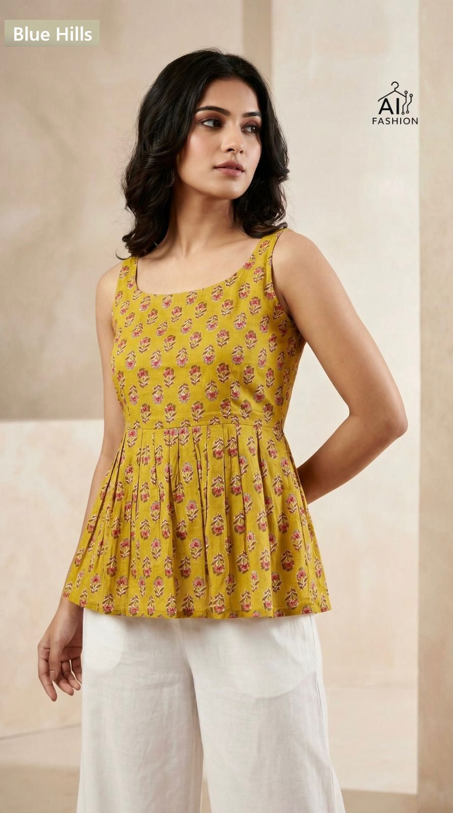 Summer Blue Hills Cotton Stylish Short Tops Exporter Gujarat