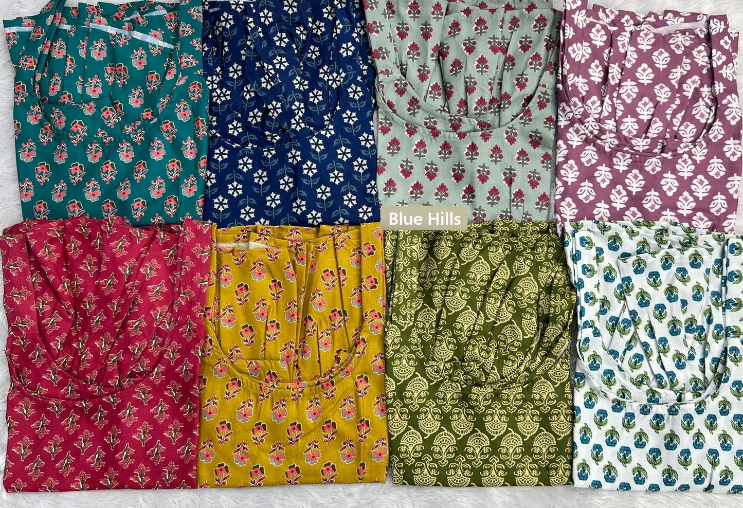 Summer Blue Hills Cotton Stylish Short Tops Exporter Gujarat