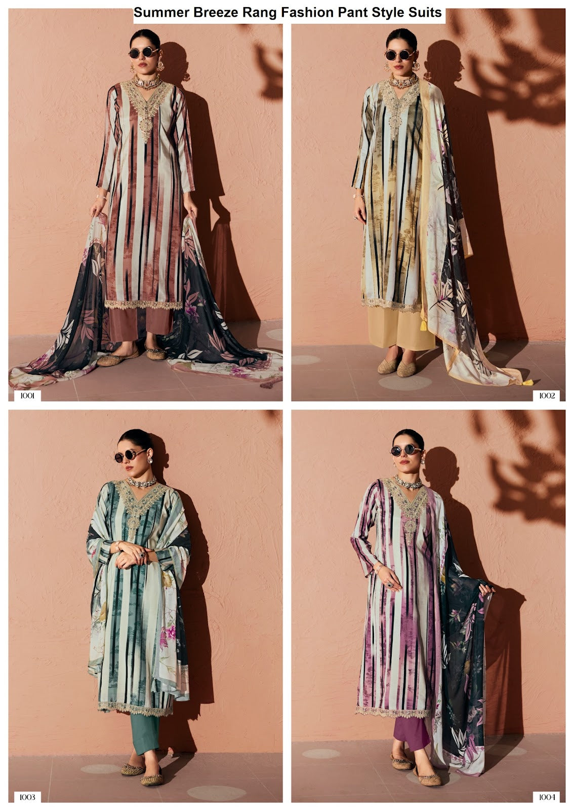 Summer Breeze Rang Fashion Viscose Muslin Pant Style Suits Supplier India