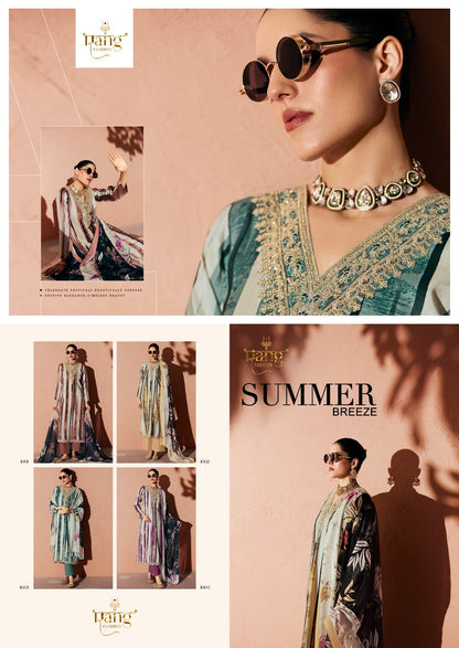 Summer Breeze Rang Fashion Viscose Muslin Pant Style Suits Supplier India