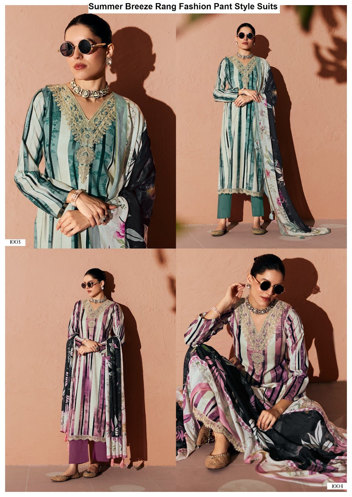 Summer Breeze Rang Fashion Viscose Muslin Pant Style Suits Supplier India
