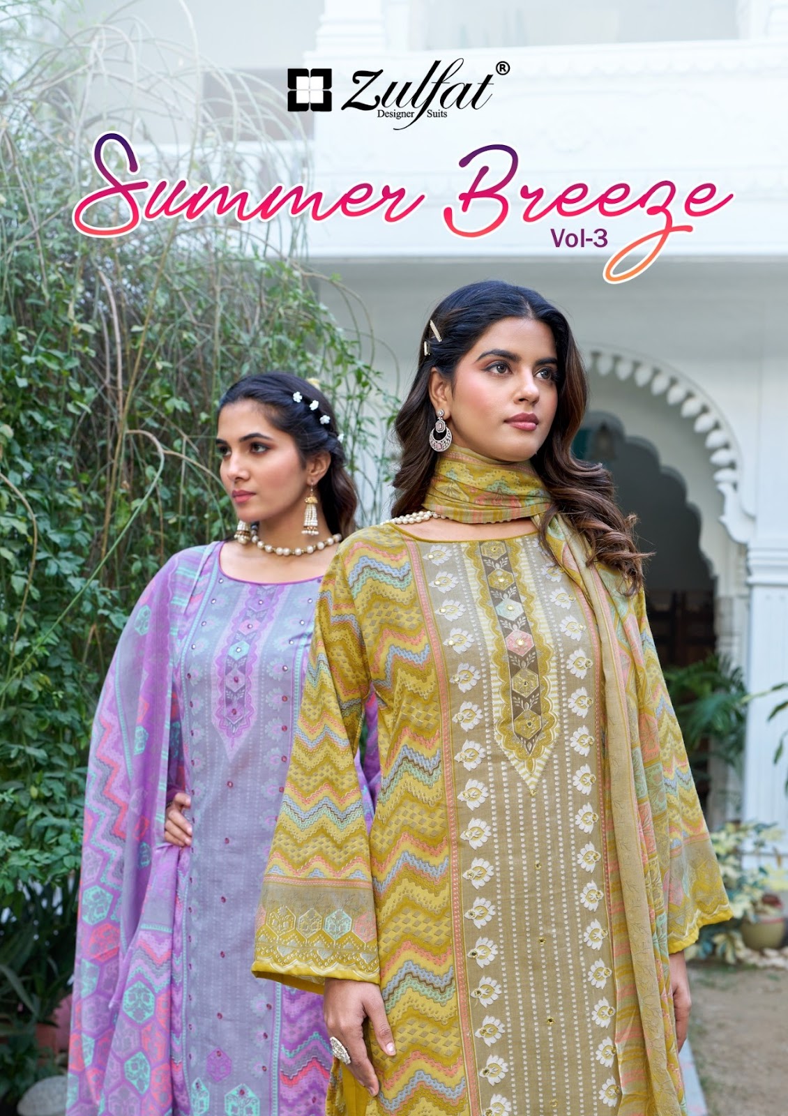 Summer Breeze Vol 3 Zulfat Designer Cotton Karachi Salwar Suits Wholesaler Ahmedabad