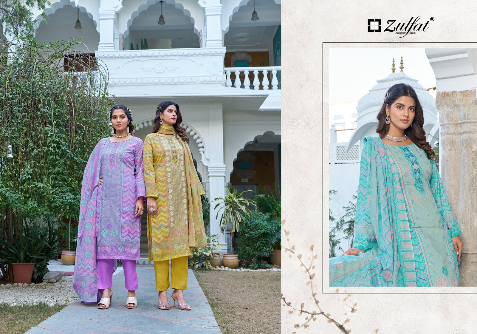 Summer Breeze Vol 3 Zulfat Designer Cotton Karachi Salwar Suits Wholesaler Ahmedabad