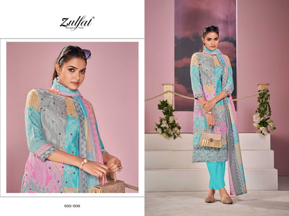 Summer Breeze Zulfat Designer Pure Cotton Pant Style Suits Wholesale Price