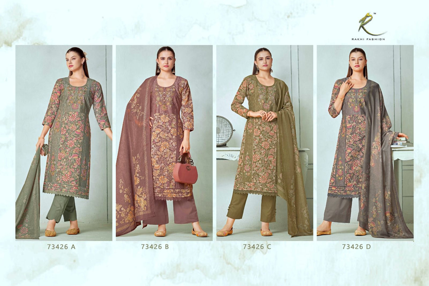 Summer Carnival 73426 Rakhi Fashion Linen Pant Style Suits Exporter