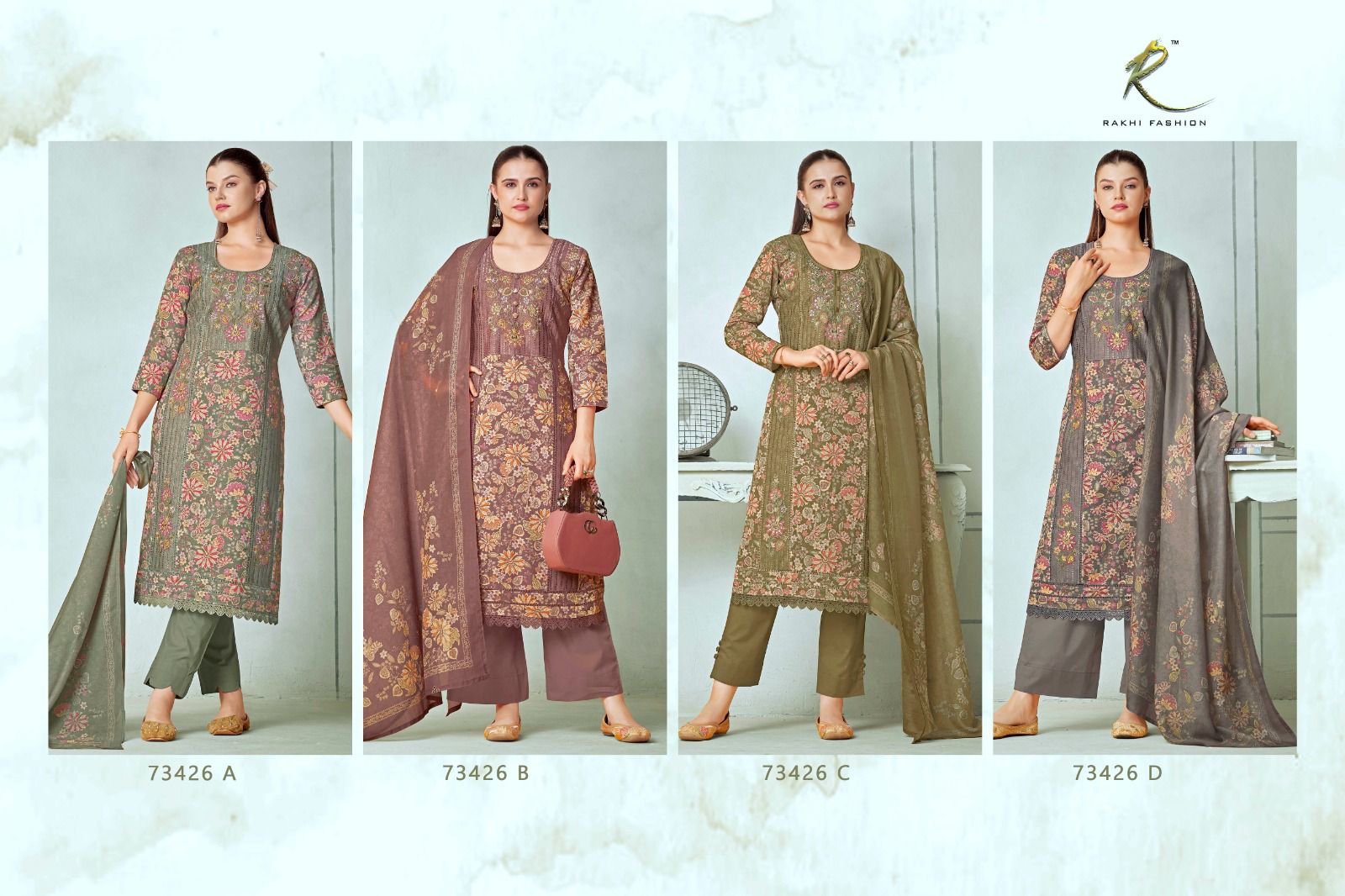 Summer Carnival 73426 Rakhi Fashion Linen Pant Style Suits Exporter