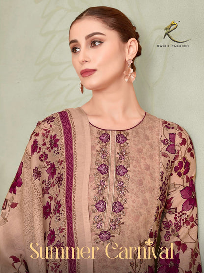 Summer Carnival 73477 Rakhi Fashion Linen Pant Style Suits Wholesale Price