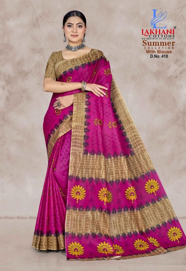 Summer Collection Vol 4 Lakhani Cotton Sarees Wholesale Price