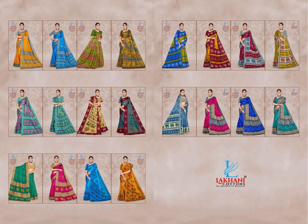 Summer Collection Vol 4 Lakhani Cotton Sarees Wholesale Price