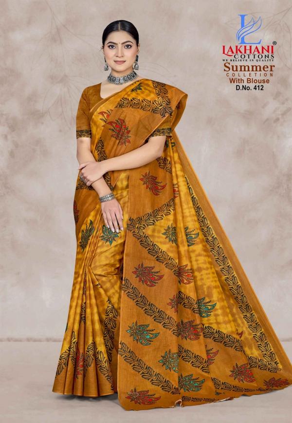 Summer Collection Vol 4 Lakhani Cotton Sarees Wholesale Price