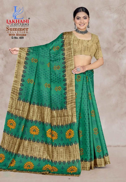 Summer Collection Vol 4 Lakhani Cotton Sarees Wholesale Price