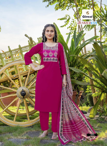 Summer Cool Vol 1 Girnar Dhabu Cotton Readymade Pant Style Suits Exporter Gujarat
