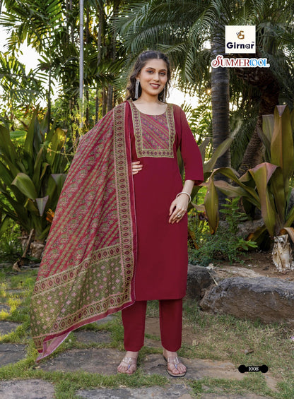 Summer Cool Vol 1 Girnar Dhabu Cotton Readymade Pant Style Suits Exporter Gujarat