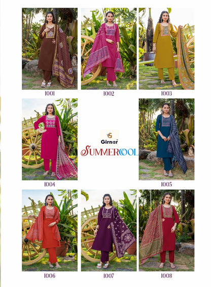 Summer Cool Vol 1 Girnar Dhabu Cotton Readymade Pant Style Suits Exporter Gujarat