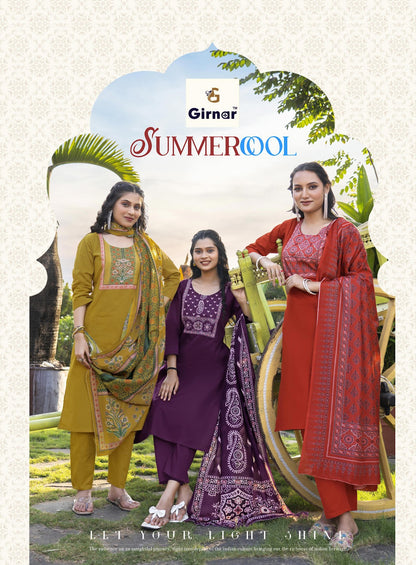 Summer Cool Vol 1 Girnar Dhabu Cotton Readymade Pant Style Suits Exporter Gujarat