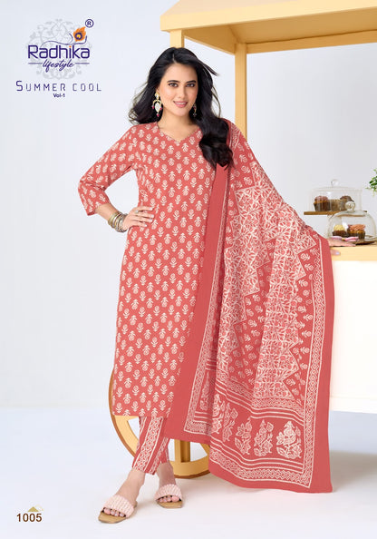 Summer Cool Vol 1 Radhika Lifestyle Readymade Cotton Pant Suits Supplier