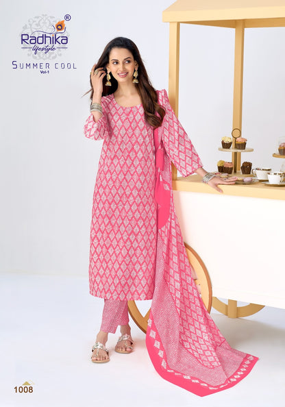 Summer Cool Vol 1 Radhika Lifestyle Readymade Cotton Pant Suits Supplier