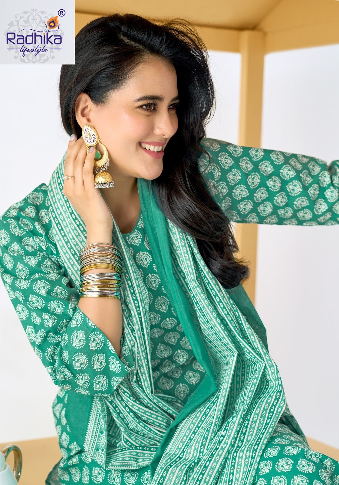 Summer Cool Vol 1 Radhika Lifestyle Readymade Cotton Pant Suits Supplier