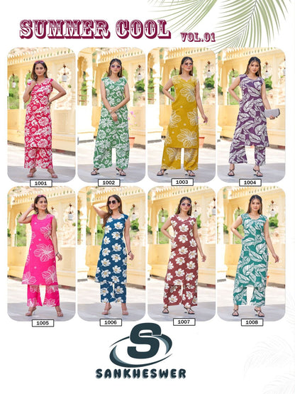 Summer Cool Vol 1 Sankheswer Reyon Co Ord Set Exporter India