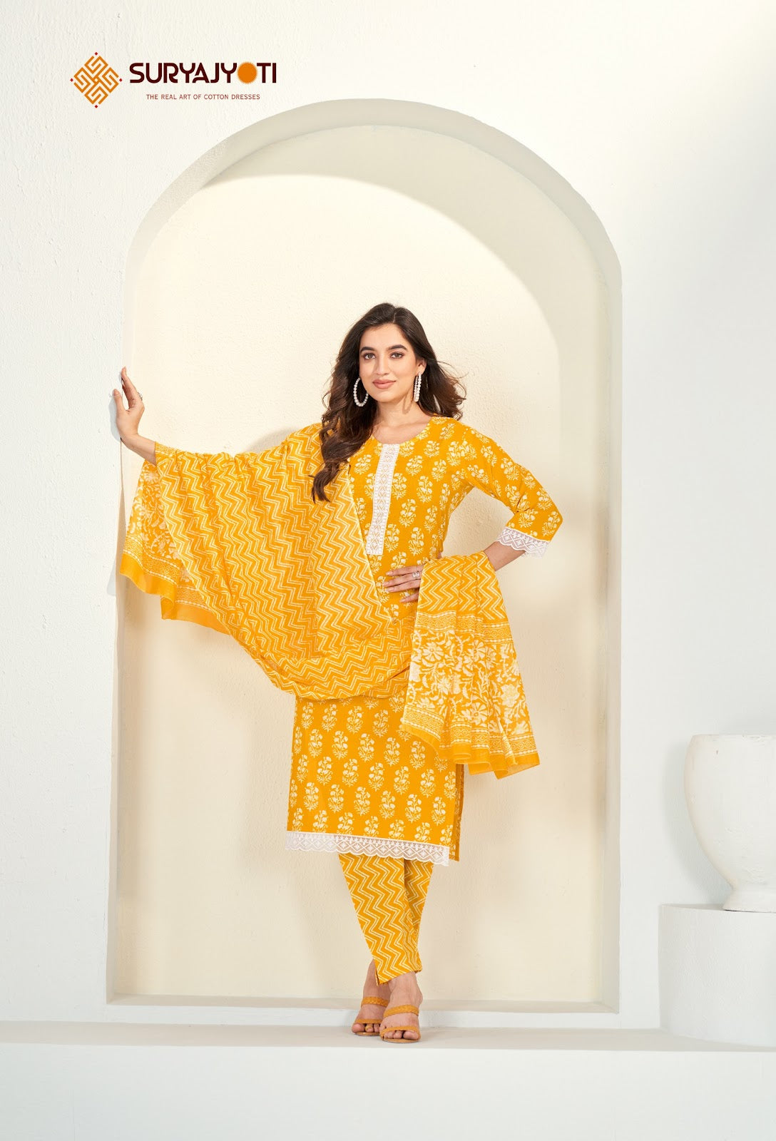 Summer Cool Vol 1 Suryajyoti Lawn Cotton Readymade Pant Style Suits Exporter Gujarat
