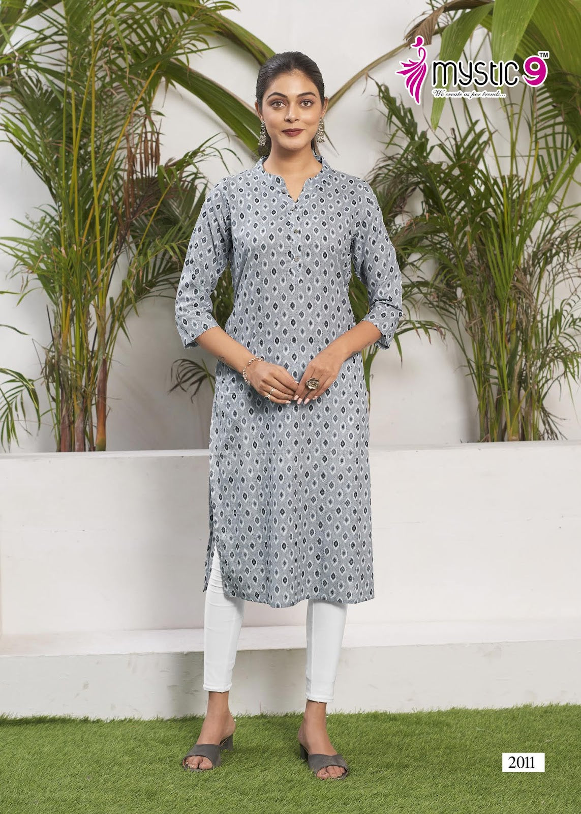 Summer Cool Vol 2 Mystic 9 Cambric Knee Length Kurtis Supplier India