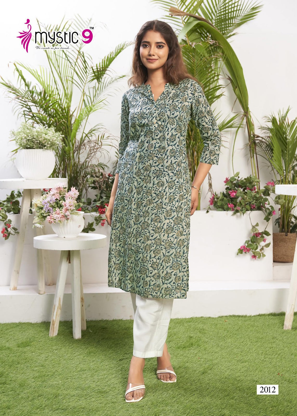 Summer Cool Vol 2 Mystic 9 Cambric Knee Length Kurtis Supplier India