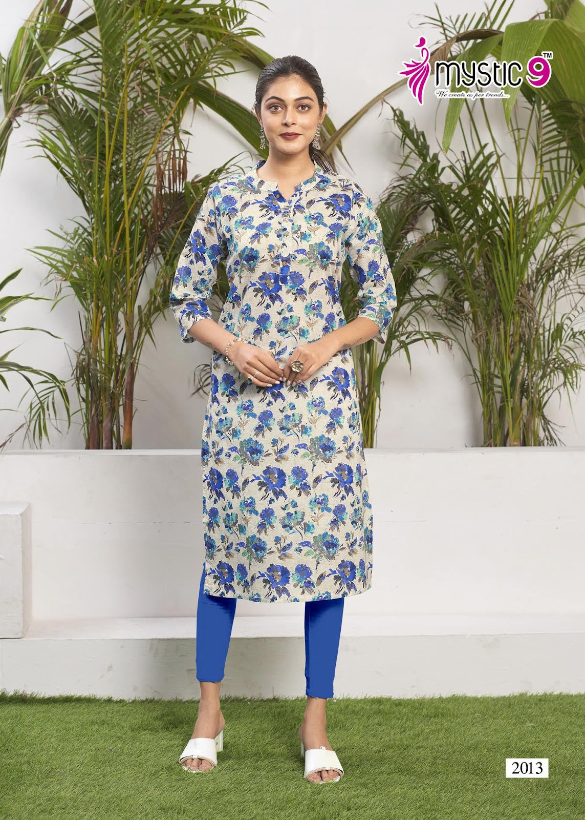 Summer Cool Vol 2 Mystic 9 Cambric Knee Length Kurtis Supplier India