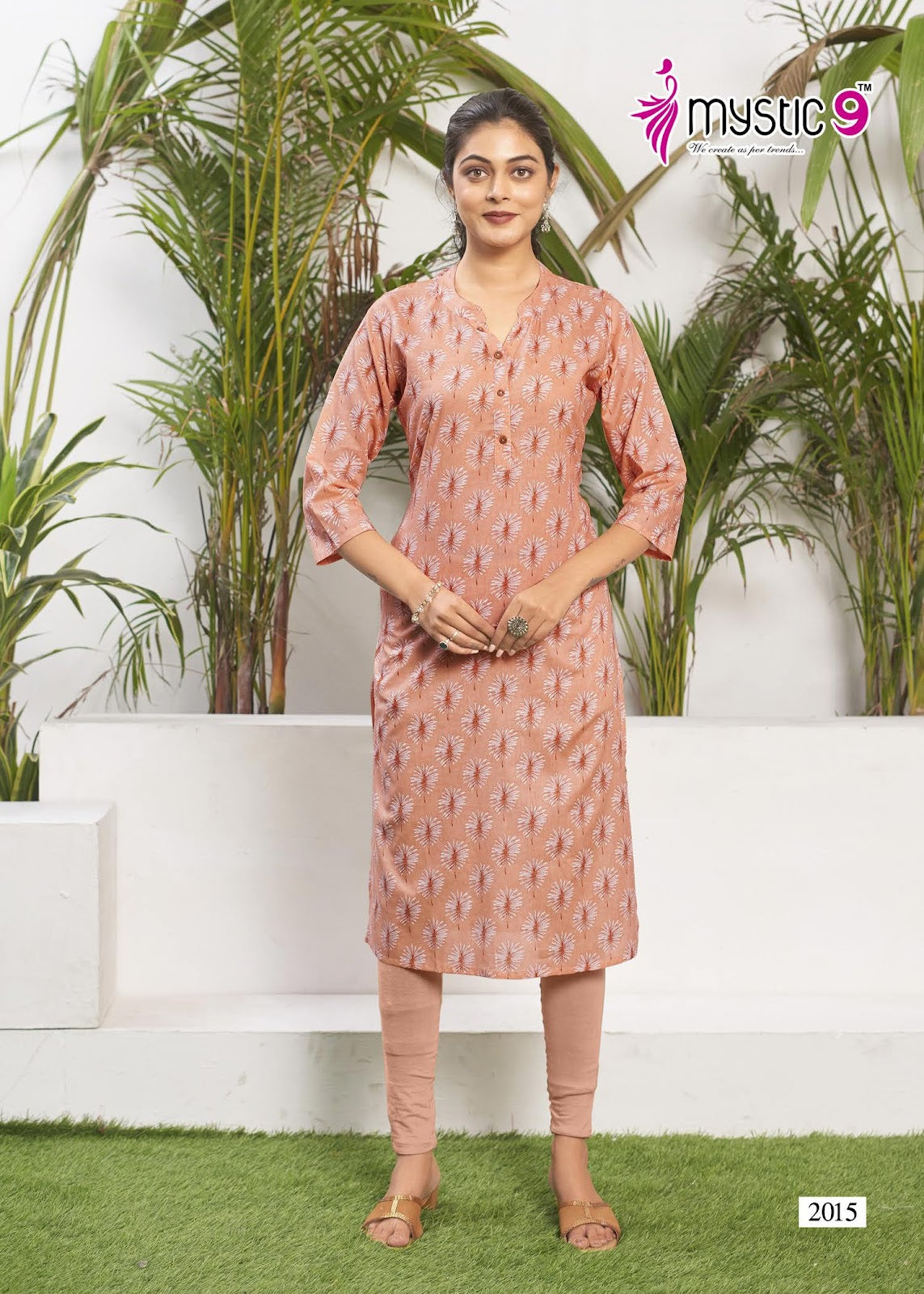 Summer Cool Vol 2 Mystic 9 Cambric Knee Length Kurtis Supplier India