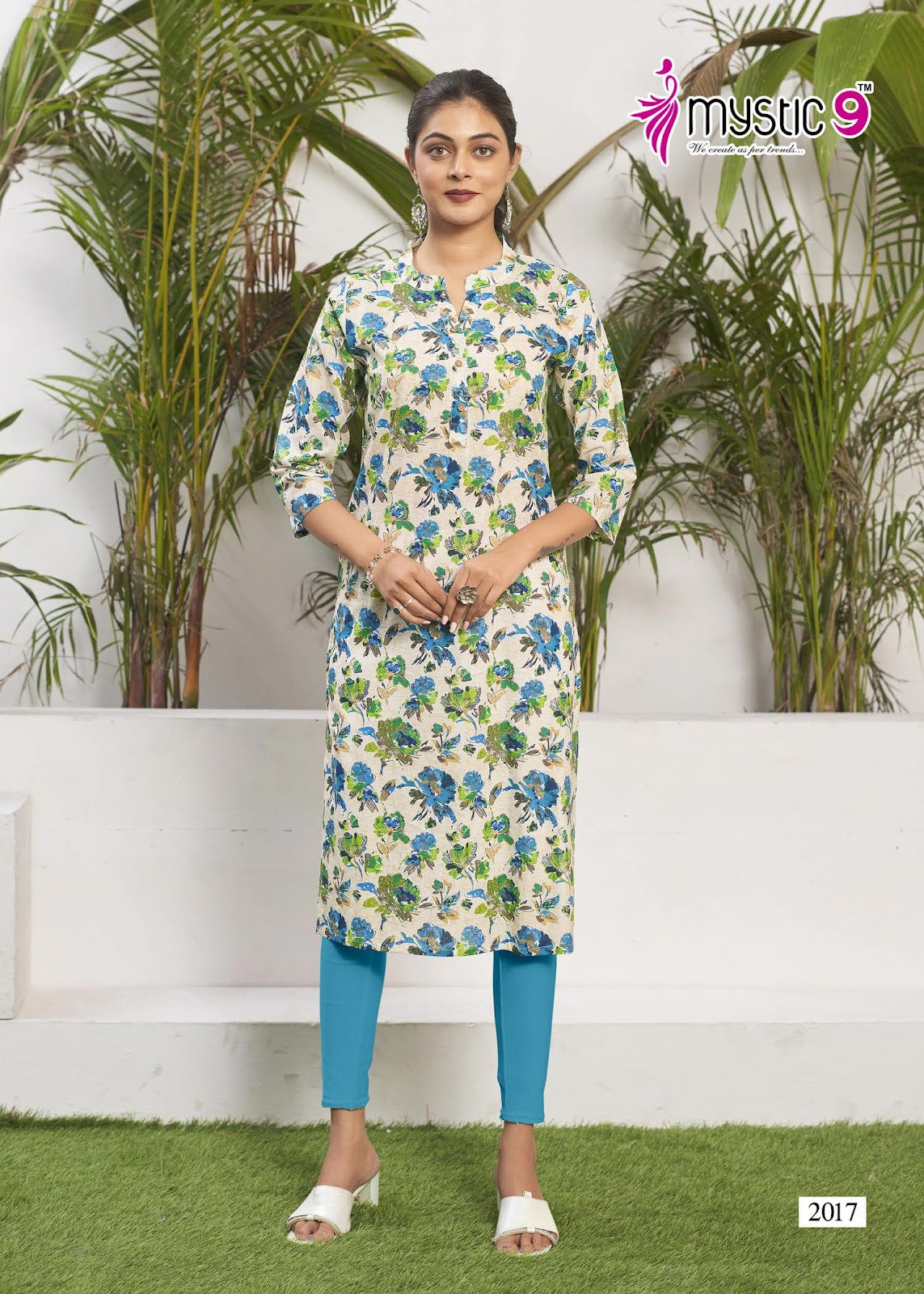 Summer Cool Vol 2 Mystic 9 Cambric Knee Length Kurtis Supplier India