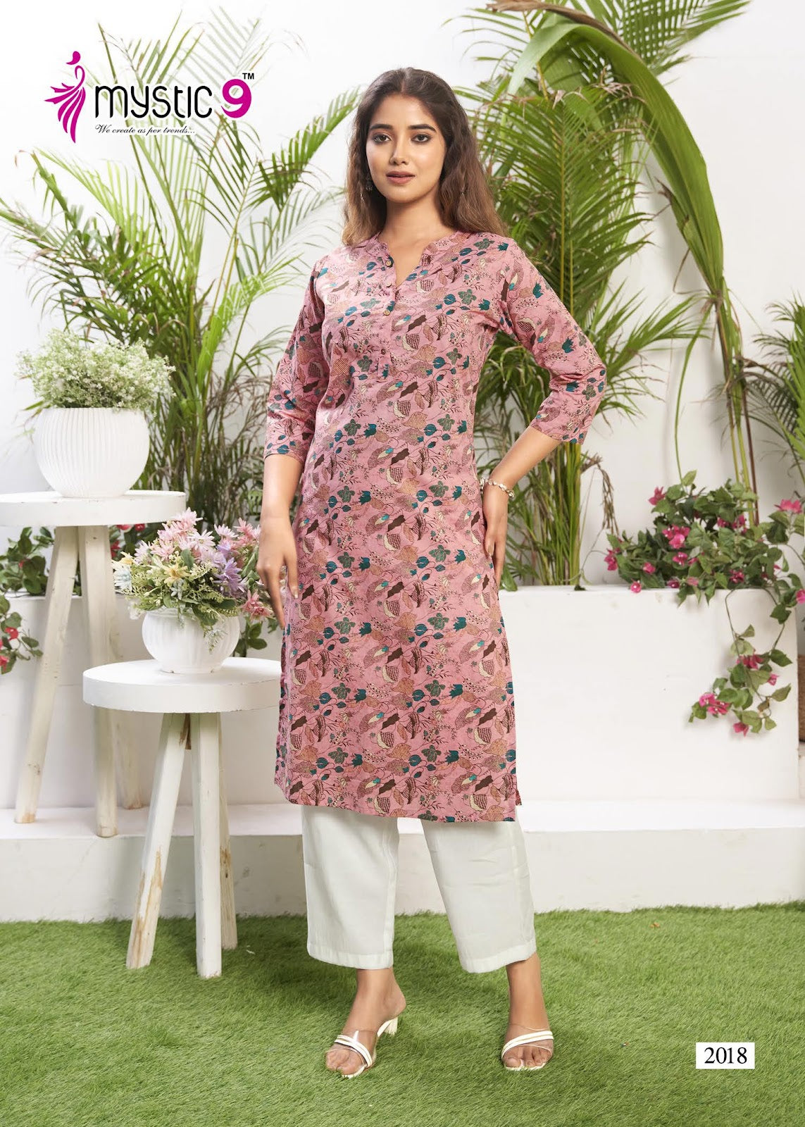 Summer Cool Vol 2 Mystic 9 Cambric Knee Length Kurtis Supplier India