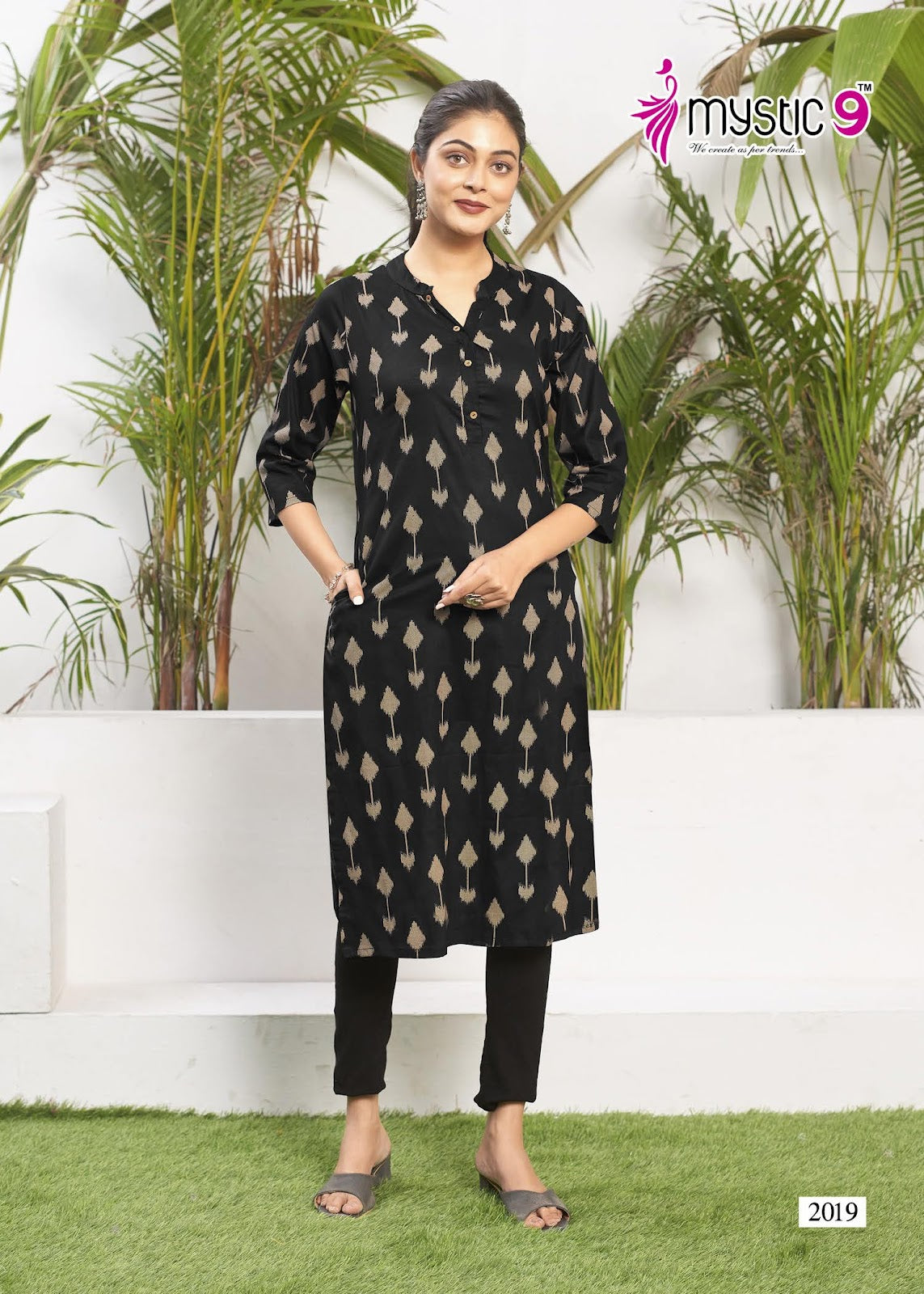 Summer Cool Vol 2 Mystic 9 Cambric Knee Length Kurtis Supplier India