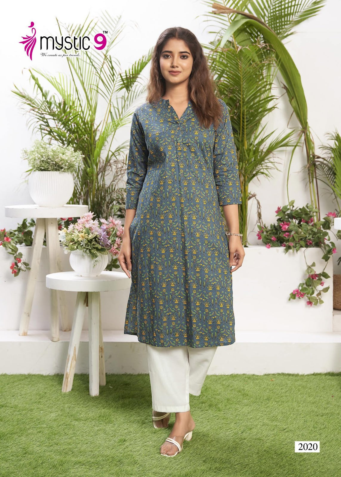 Summer Cool Vol 2 Mystic 9 Cambric Knee Length Kurtis Supplier India