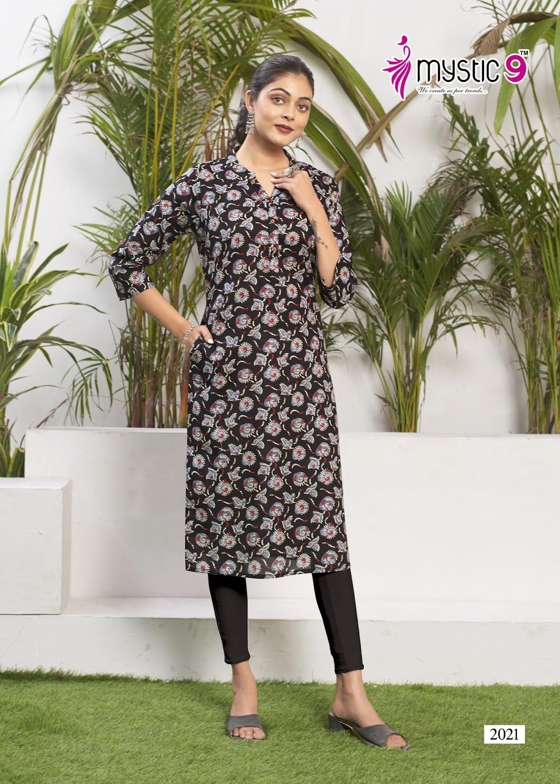 Summer Cool Vol 2 Mystic 9 Cambric Knee Length Kurtis Supplier India