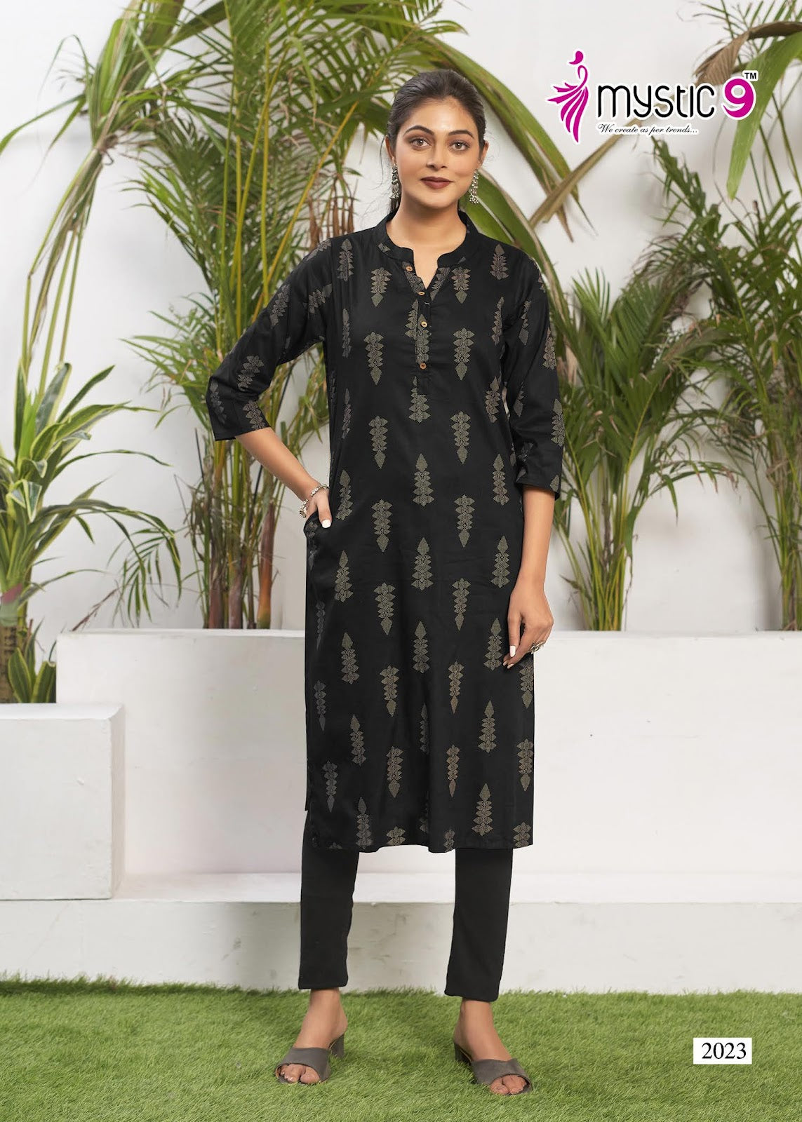 Summer Cool Vol 2 Mystic 9 Cambric Knee Length Kurtis Supplier India