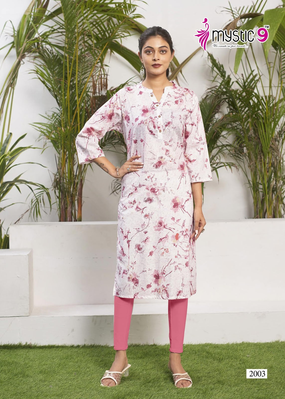 Summer Cool Vol 2 Mystic 9 Cambric Knee Length Kurtis Supplier India