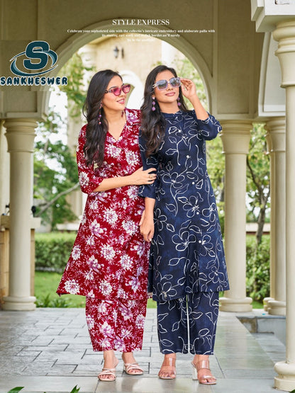 Summer Cool Vol 2 Sankheswer Reyon Co Ord Set Manufacturer