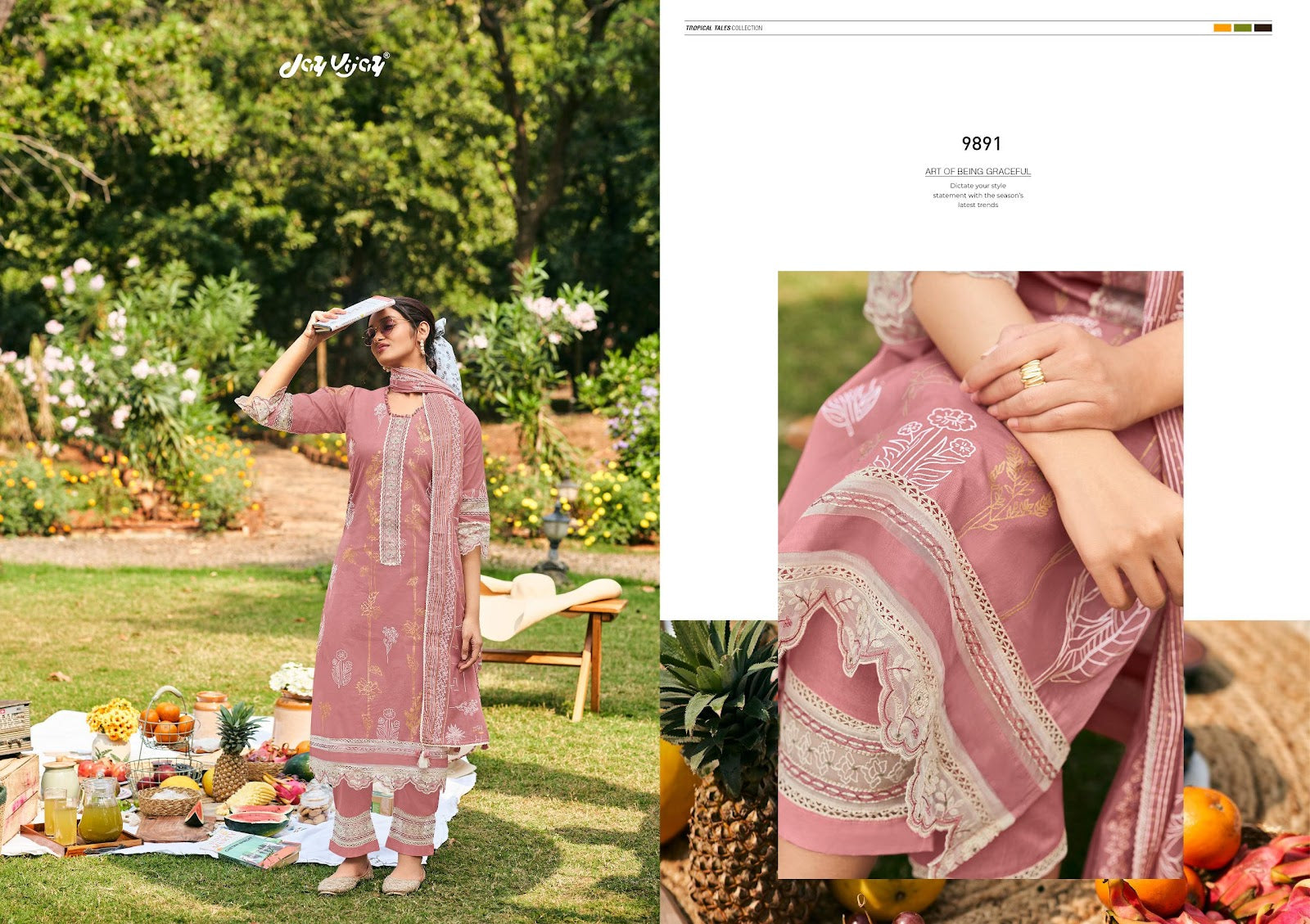 Summer Days Jay Vijay Pure Organdy Pant Style Suits Manufacturer