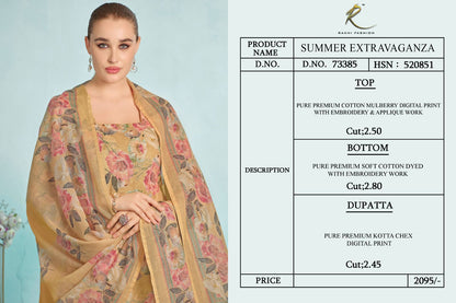 Summer Extravaganza Rakhi Fashion Cotton Karachi Salwar Suits Exporter