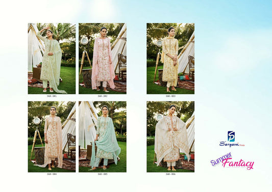 Summer Fantacy Sargam Prints Cotton Lawn Pant Style Suits