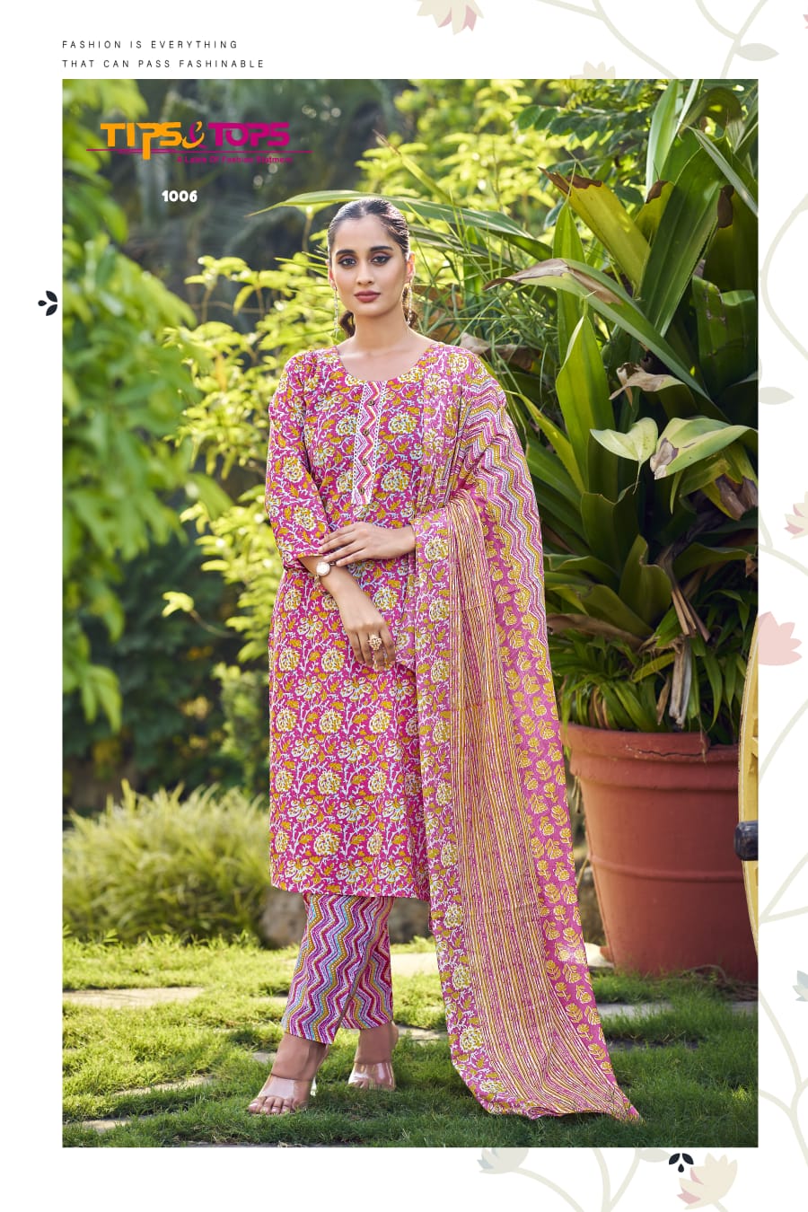 Summer Fashion Vol 08 Tips Tops Cotton Readymade Cotton Pant Suits Wholesaler