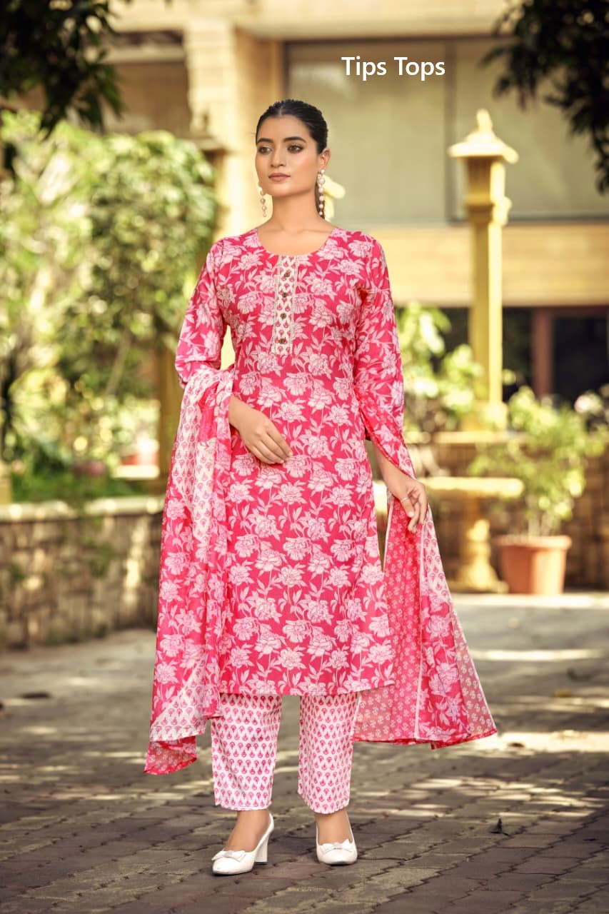 Summer Fashion Vol 11 Tips Tops Readymade Cotton Pant Suits Wholesaler Gujarat