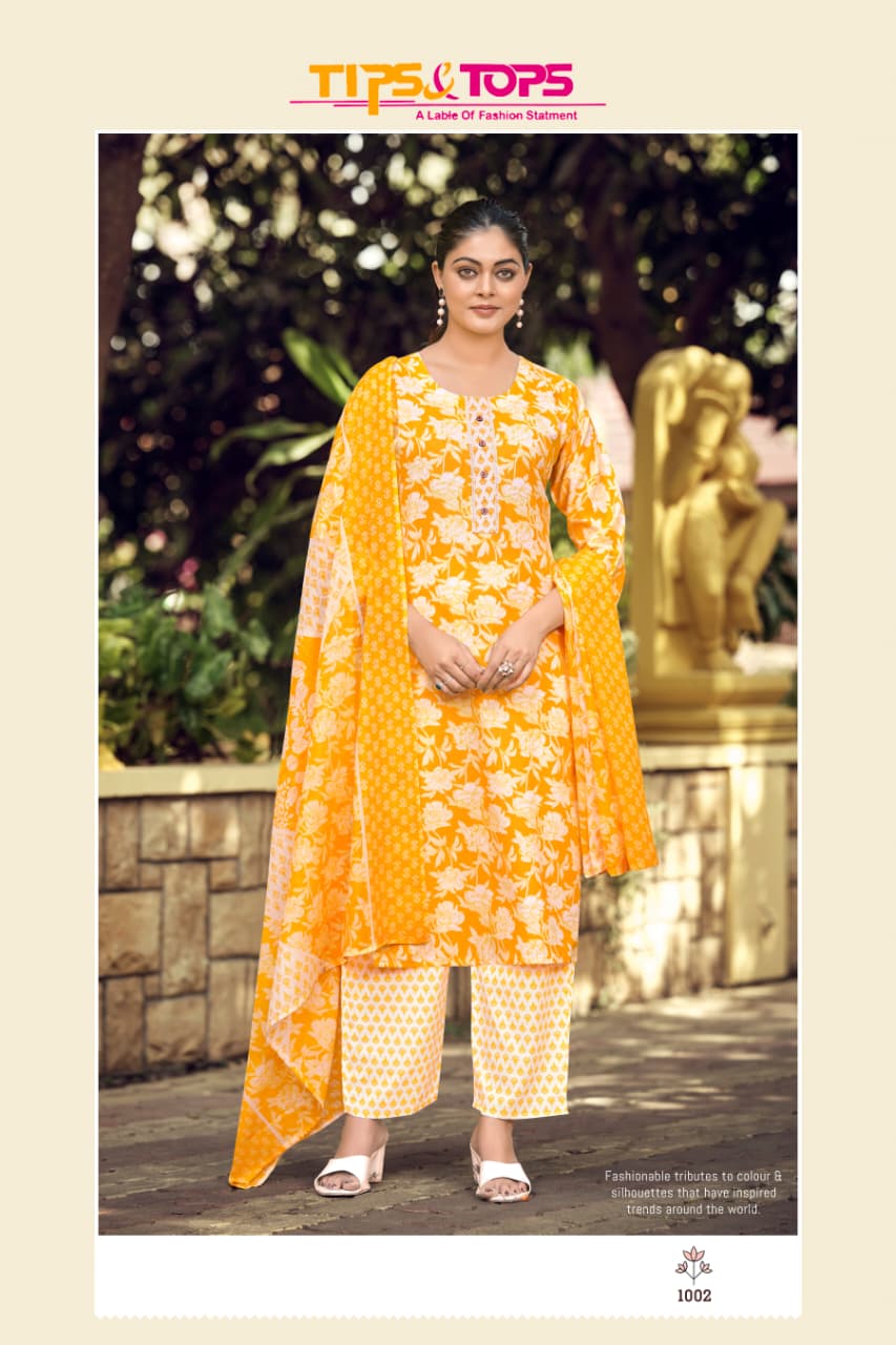 Summer Fashion Vol 11 Tips Tops Readymade Cotton Pant Suits Wholesaler Gujarat