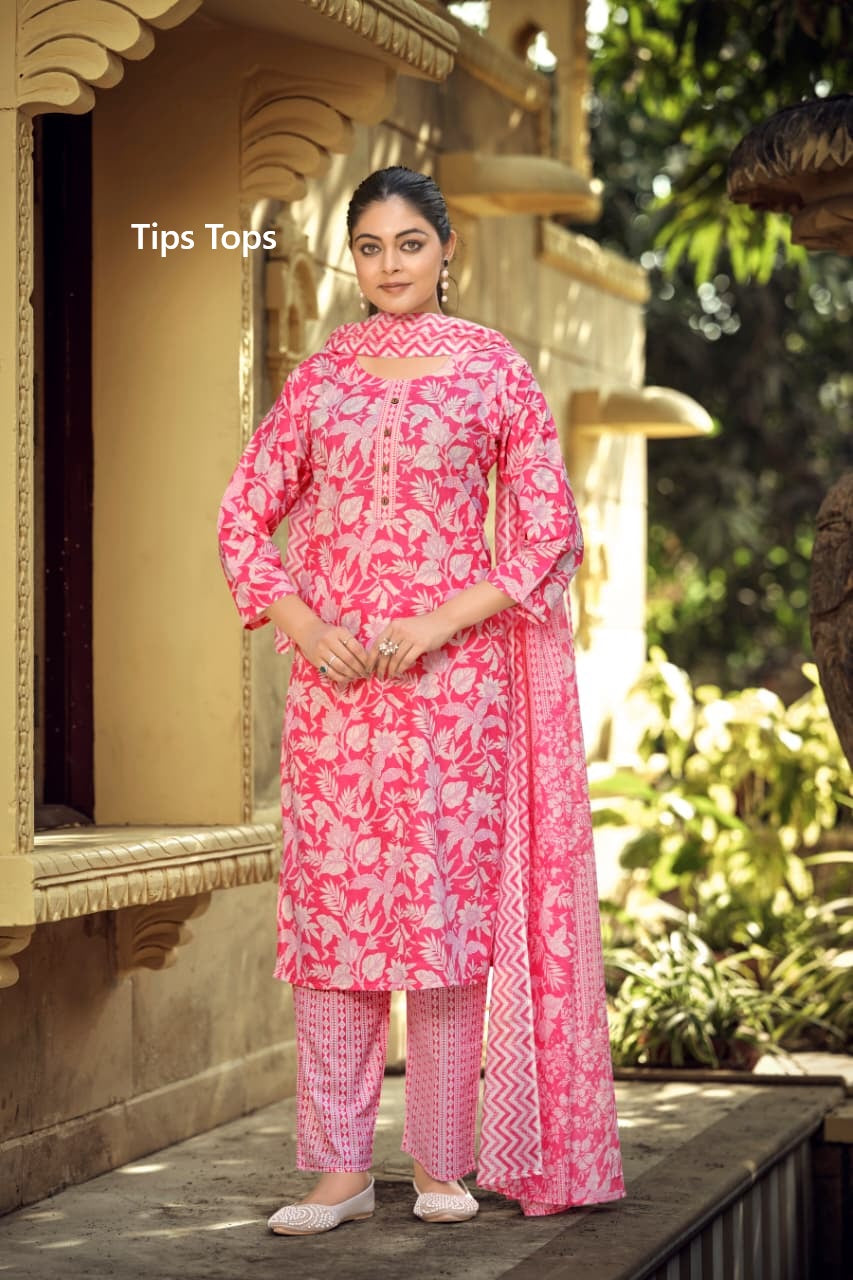 Summer Fashion Vol 11 Tips Tops Readymade Cotton Pant Suits Wholesaler Gujarat