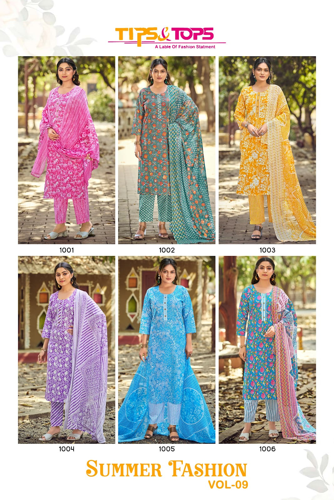 Summer Fashion Vol 9 Tips Tops Readymade Cotton Pant Suits Supplier Gujarat