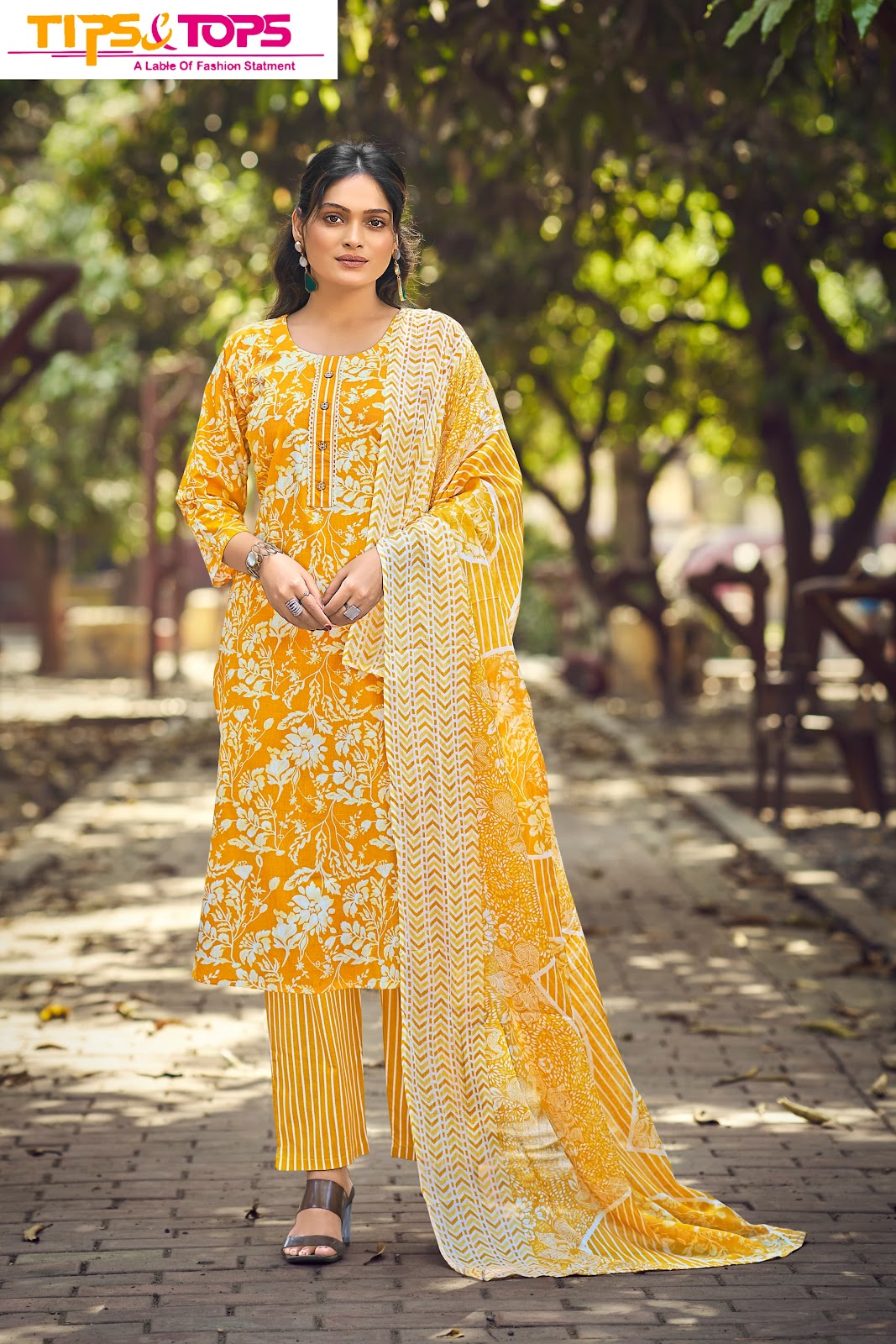 Summer Fashion Vol 9 Tips Tops Readymade Cotton Pant Suits Supplier Gujarat
