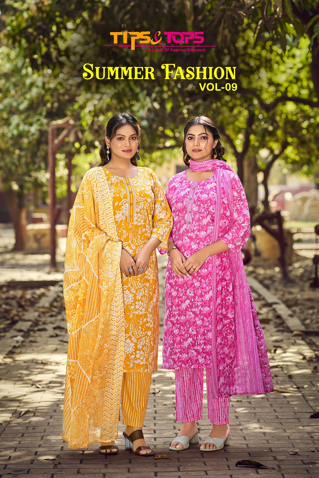 Summer Fashion Vol 9 Tips Tops Readymade Cotton Pant Suits Supplier Gujarat