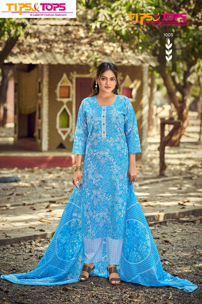 Summer Fashion Vol 9 Tips Tops Readymade Cotton Pant Suits Supplier Gujarat