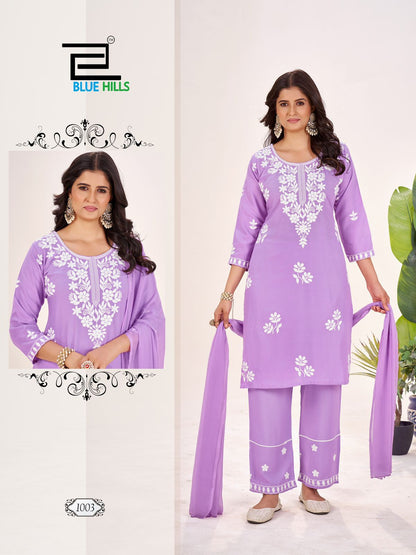 Summer Feels Blue Hills Rayon 14Kg Readymade Pant Style Suits Manufacturer Ahmedabad